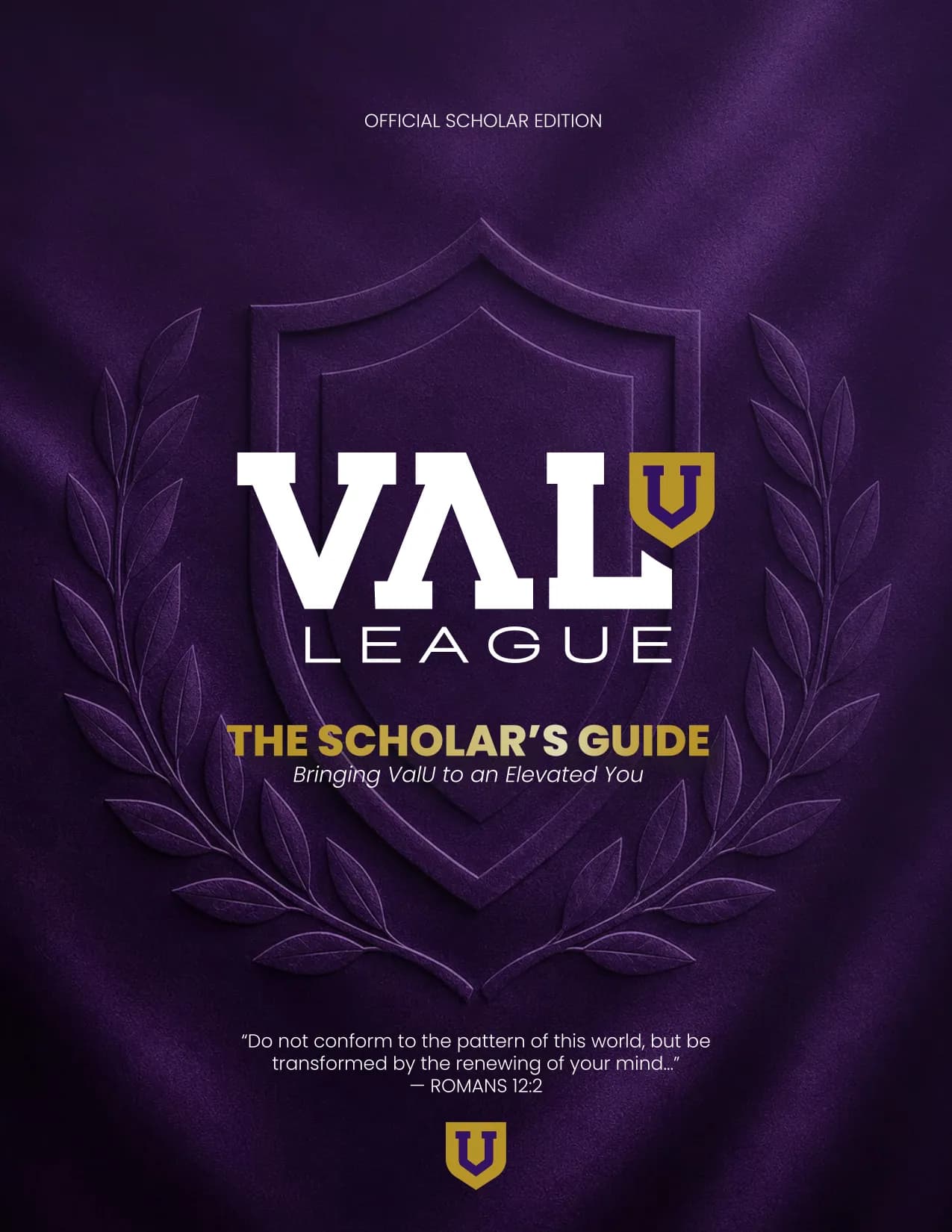 The cover of the ValU League Scholar's Guide, Official Scholar Edition